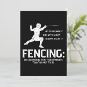 ご両親のすべてのおもしろいフェンシングプレーヤーフェンス シーズンカード (スタンド正面)