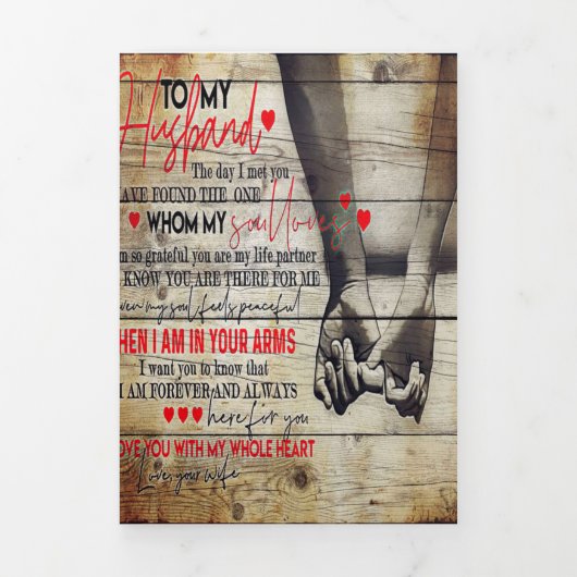 ご主人に |素敵な新しいホームギフト 三つ折り案内状 (カバー)