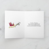 ご主人の為に、サンタを振るクリスマスカード シーズンカード (内部)