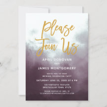 ご入会お願いブラシタイポグラフィ結婚式招待状