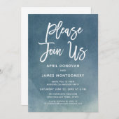 ご入会お願いブラシタイポグラフィ結婚式招待状 招待状 (正面/裏面)