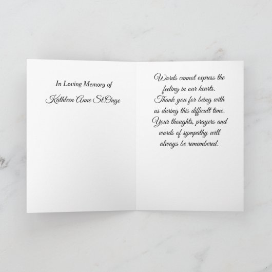 ご冥福をお祈りします サンキューカード (内部)