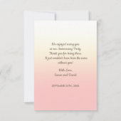 ご出席いただきありがとうございます 年間記念パーティー カード (裏面)