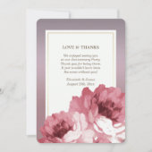 ご出席いただきありがとうございます 結婚記念日パーティーカード 招待状 (正面)