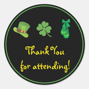 ご出席いただき、ありがとうございますSt patricks day ラウンドシール
