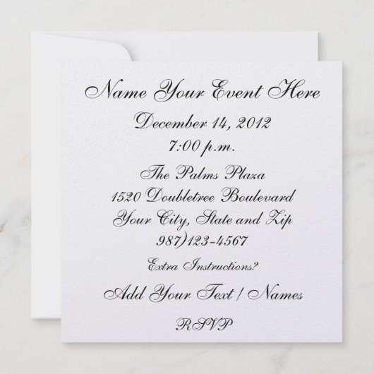 ご出席のお願い 招待状 (裏面)