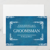 ご列席をお願いします - 副 groom として 招待状 (正面/裏面)
