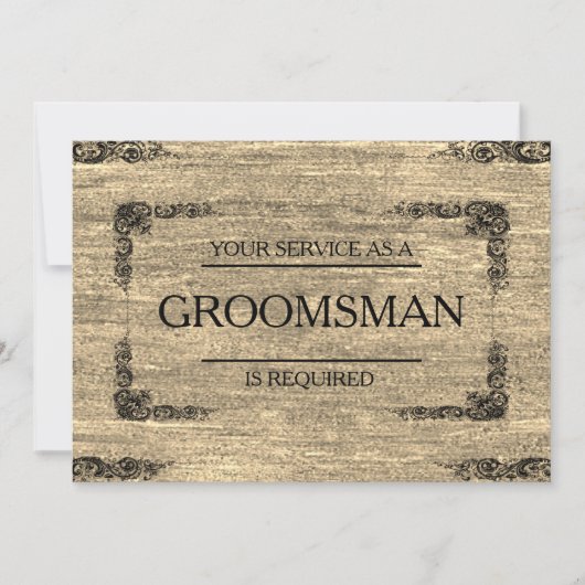 ご列席をお願いします - 副 groom(介添人)として 招待状 (正面)