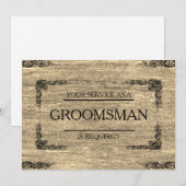 ご列席をお願いします - 副 groom(介添人)として 招待状 (正面/裏面)