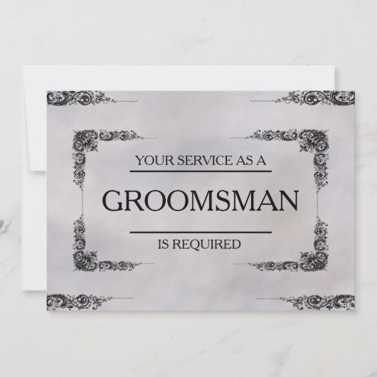 ご列席をお願いします - 副 groom(介添人)として 招待状 (正面)