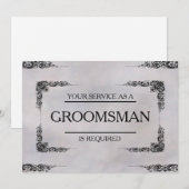 ご列席をお願いします - 副 groom(介添人)として 招待状 (正面/裏面)