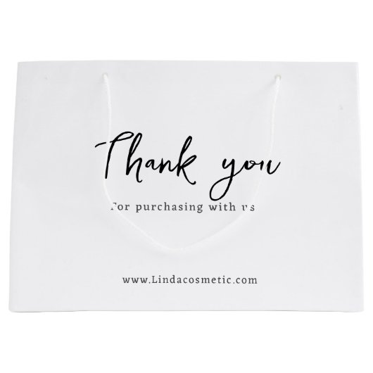 ご利用ありがとうございます、ショッピング ラージペーパーバッグ (正面)