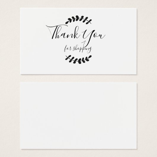 ご利用ありがとうカード (正面&裏面)