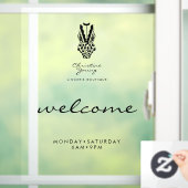 ご利用時間 ランジェリー ストア トランスパレント ウィンドウ クリング ウィンドウサイン (ホーム)