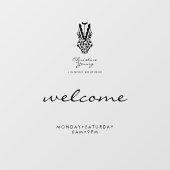 ご利用時間 ランジェリー ストア トランスパレント ウィンドウ ステッカー ウィンドウサイン (シート)