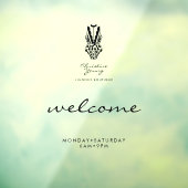 ご利用時間 ランジェリー ストア トランスパレント ウィンドウ ステッカー ウィンドウサイン (シート3)