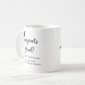 ご卒業おめでとうございます オリジナル卒業記念 コーヒーマグカップ (正面左)
