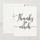 ご協力ありがとう 現代的なスクリプトフォント ポストカード (正面/裏面)