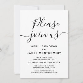 ご参加ください タイポグラフィー 結婚式招待状 招待状