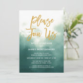 ご参加ください ブラシ タイポグラフィー 結婚式招待状 招待状 (スタンド正面)