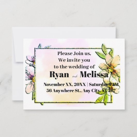 ご参加ください、私たちは招待状に私たち結婚の (正面)