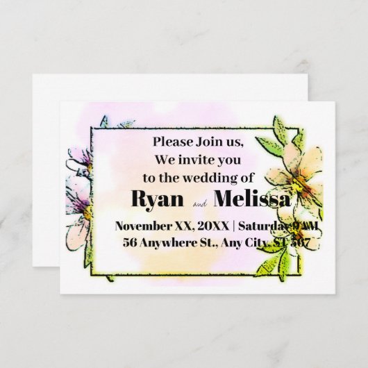 ご参加ください、私たちは招待状に私たち結婚の (正面/裏面)