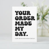 ご命令を承った サンキューカード (スタンド正面)