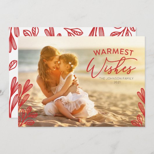 ご多幸をお祈りしますフォトカード 招待状 (正面/裏面)