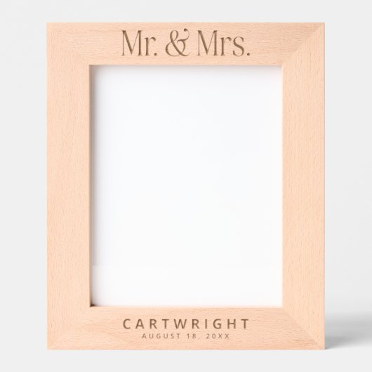ご夫婦のためのオーダーメイド結婚式 レーザー彫刻フレーム (正面)