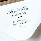 ご夫婦のシンプルな結婚式 キャップ返信住所 ラバースタンプ