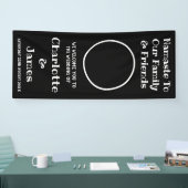 ご夫婦の写真 モノクロ ウェルカム 横断幕 (トレードショー)