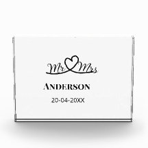 ご夫婦の名前と日付と年のウェディングギフト