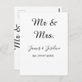 ご夫婦の名前 結婚記念日 年 ポストカード (正面/裏面)