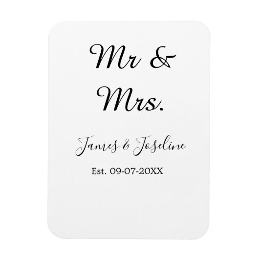 ご夫婦の名前 結婚記念日 年 マグネット (縦)