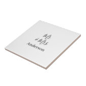 ご夫婦の姓と日付と年と結婚記念品 タイル (側面)