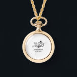 ご夫婦の姓と日付と年と結婚記念品 腕時計<br><div class="desc">デザイン</div>