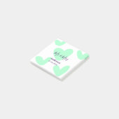 ご夫婦の姓と日付と年のウェディングギフト ポストイット (アングル)