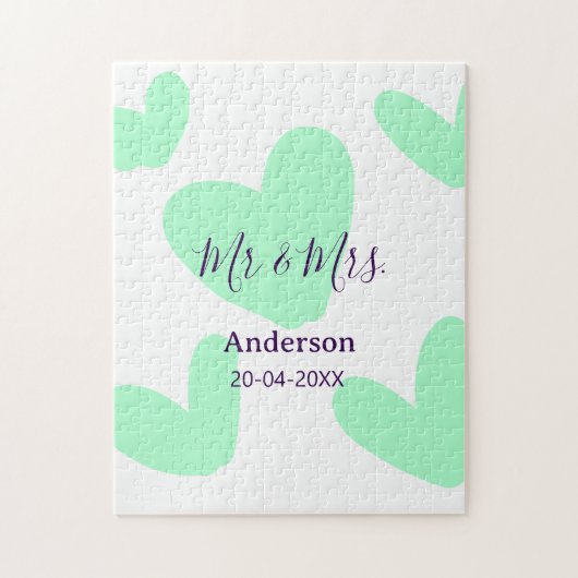 ご夫婦の姓 結婚記念日 年  結婚のお守り ジグソーパズル (縦)