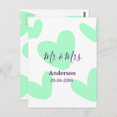 ご夫婦の姓 結婚記念日 年  結婚のお守り ポストカード (正面/裏面)