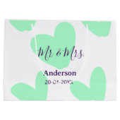 ご夫婦の姓 結婚記念日 年  結婚のお守り ラージペーパーバッグ (裏面)