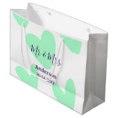 ご夫婦の姓 結婚記念日 年  結婚のお守り ラージペーパーバッグ (正面アングル)