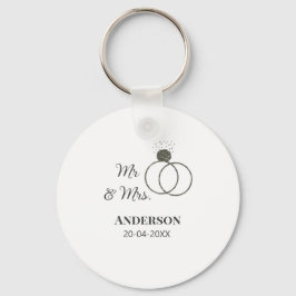 ご夫婦の姓 結婚記念日 年  結婚のお祝いギフト キーホルダー