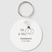 ご夫婦の姓 結婚記念日 年  結婚のお祝いギフト キーホルダー (裏面)