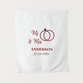 ご夫婦の姓 結婚記念日 年 結婚のお祝いギフト タペストリー