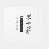 ご夫婦の姓 結婚記念日 年  結婚のお祝いギフト フリースブランケット (正面(横))