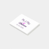 ご夫婦の姓 結婚記念日 年  結婚のお祝いギフト ポストイット (アングル)