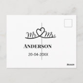 ご夫婦の姓 結婚記念日 年  結婚のお祝いギフト ポストカード (裏面)