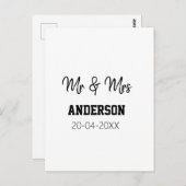 ご夫婦の姓 結婚記念日 年  結婚のお祝いギフト ポストカード (正面/裏面)