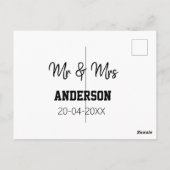 ご夫婦の姓 結婚記念日 年  結婚のお祝いギフト ポストカード (裏面)