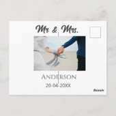 ご夫婦の姓 結婚記念日 年  結婚のお祝いギフト ポストカード (裏面)